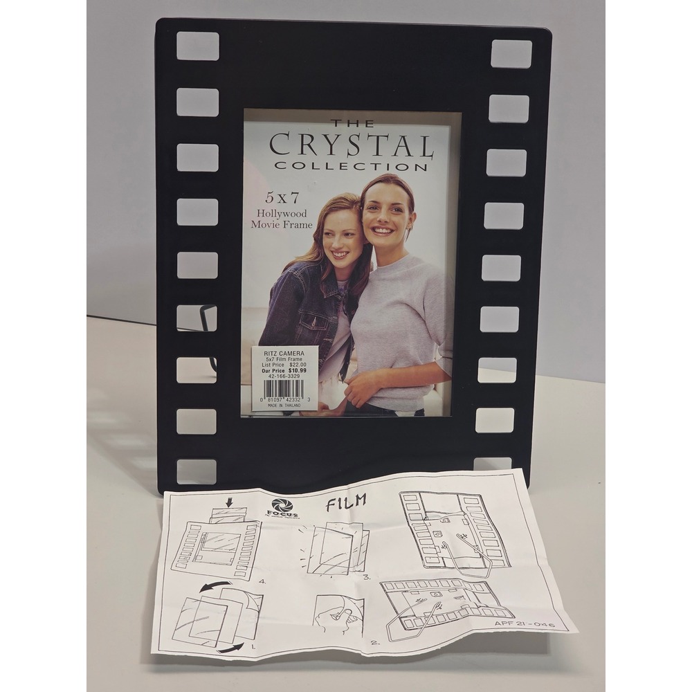 The Crystal Collection 5x7 Hollywood Movie Frame Black Film Strip Cinema Decor